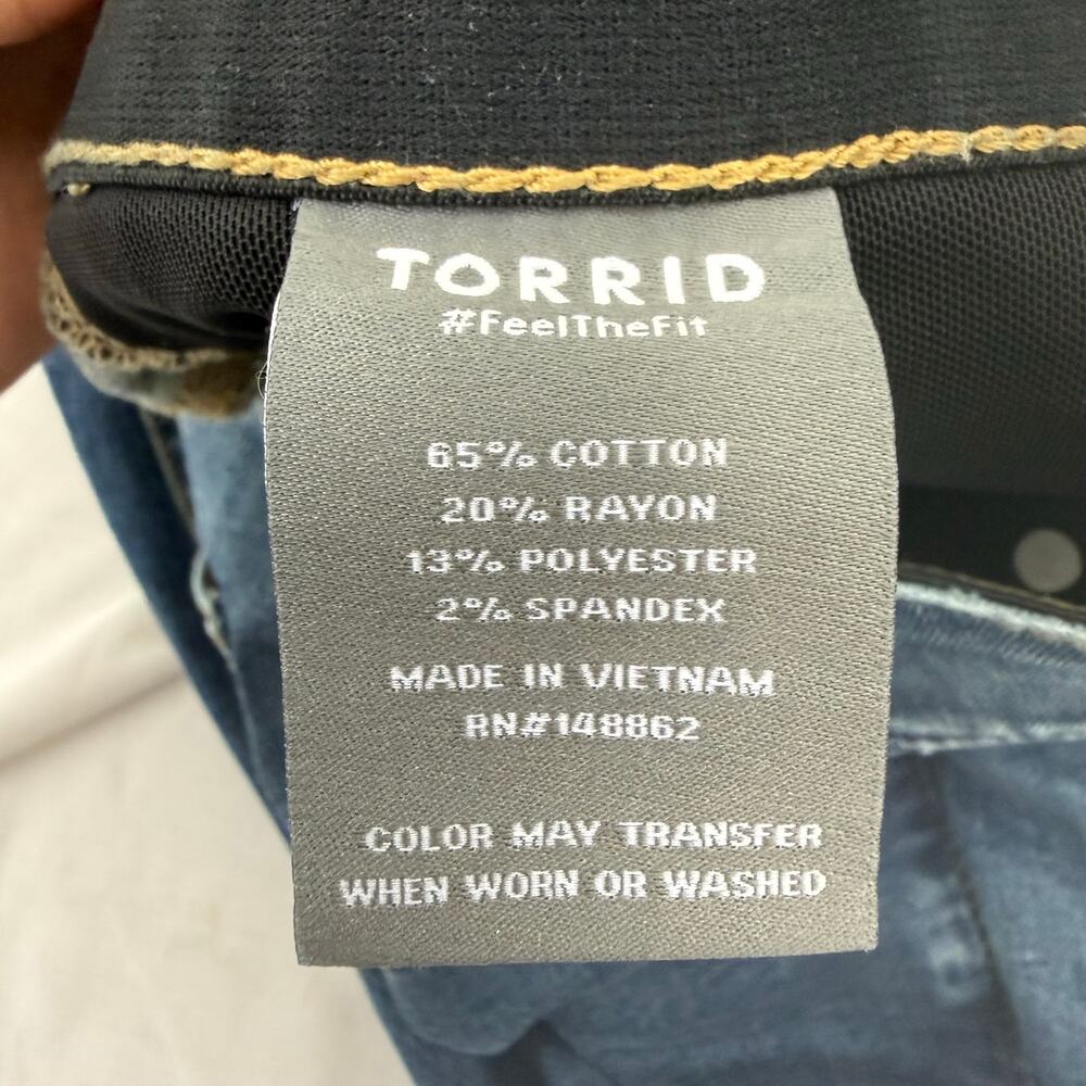 Torrid Jeans Women's 20 Regular Blue Stretch Denim 27 Inseam High Rise - Picture 5 of 7